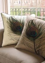 ZOFFANY PEACKOCK FEATHER CUSHION PANELS FABRIC